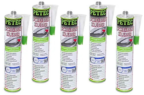 5x 310 ml PETEC Scheibenkleber Kartusche 83310 Kleber Scheibe Dichtmasse