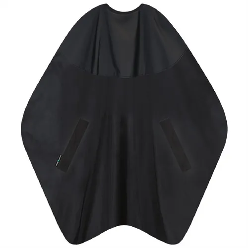 Trend-Design Nano Umhang 2 in 1 schwarz - Haarschneider Umhang in elegantem Schwarz, vielseitig einsetzbar für Friseure und Zuhause, schützt Kleidung vor Haaren und Wasser.