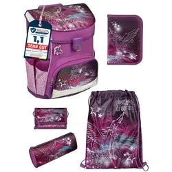 PEGASUS Schulranzen Scooli Campus Fit für Mädchen, 5-teiliges Set