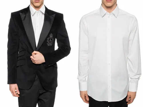 DOLCE & GABBANA GOLD CLASSIC STRETCH COTTON ANZUGHEMD 39