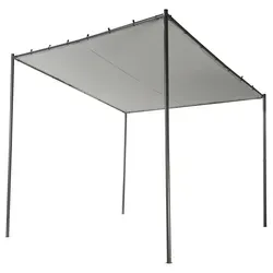 Beliani Garten-Pergola VIMINO Grau Schwarz 294x282x282 von Beliani