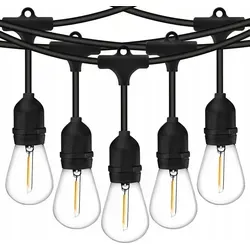 LUMILED Lichterkette Außen 10M mit 10 E27 LED Lampen von Lumiled