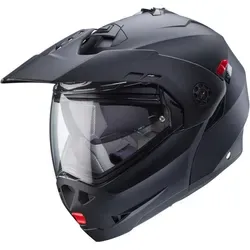 Caberg Tourmax X Klapphelm - Matt-Schwarz - S - Motorradhelm mit doppelter Homologation P/J, kratzfestem Visier, integrierter Sonnenblende und Bluetooth-Kommunikationssystem für sichere Fahrten.