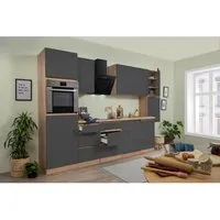Respekta Küchenblock Lorena 330 cm in grau von Respekta