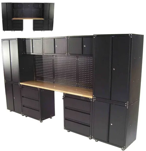 Apex Werkstatt-Set 13-teilig mit XXL-Massivholzarbeitsplatte