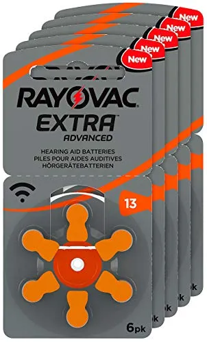 RAYOVAC Hörgeräte-Batterien 13 Extra Advanced 1,45V 310 mAh, 5X 6er Sparpack