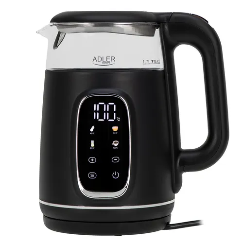 Adler AD 1305 Wasserkocher mit LED-Anzeige und Temperaturregelung