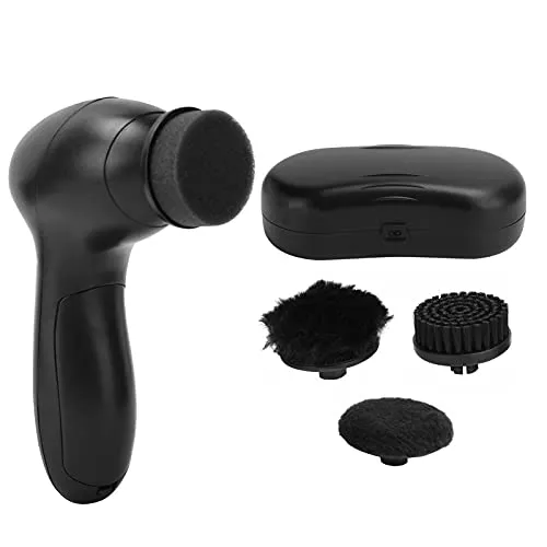 Elektrisches Schuhbürstenset, Lederschuhpflege, Polieraufhellungsbürsten für Glänzenden Staubreiniger, Tragbares Lederpflegeset, Elektrisches Schuhputzset