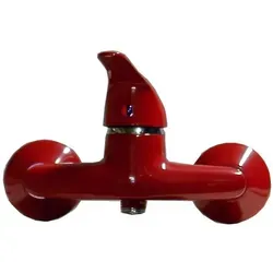 Einhebel Dusche Bad Armatur rot Batoni - Hochwertige Duscharmatur für stilvolle Badezimmer, mit geräuscharmer Kartusche und korrosionsbeständigem Messingkörper. Ideal für alle Durchlauferhitzer und einfache Montage.