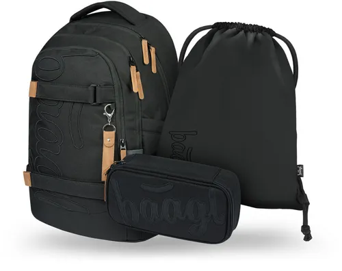 BAAGL SET 3 Skate max Darkness: Rucksack, Federmäppchen, Beutel