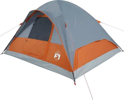 vidaXL Kuppel-Familienzelt für 6 Personen - Wasserdicht und Praktisch - Zelt für 6 Personen, wasser- und winddicht mit abnehmbarem Überzelt und E-Anschluss für bequemen Stromzugang. Ideal für Campingabenteuer!