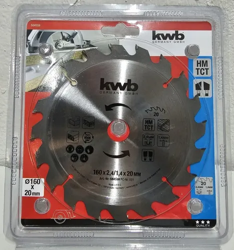 KWB Kreissägeblatt Ø 160 x 20 x 2,4 / 1,4 mm (20 HM Zähne) grob für Holz