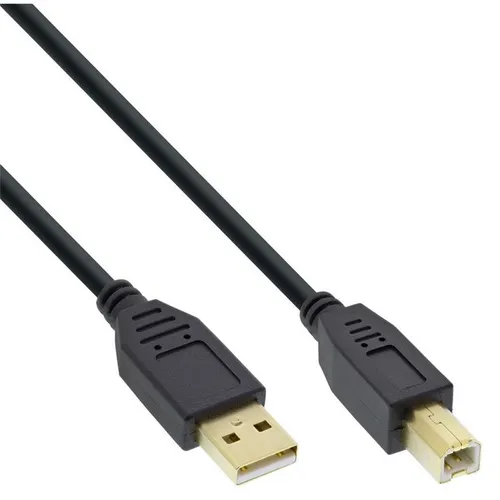 Profi-USB2.0-Drucker-Kabel USB-A/B-Stecker 1,8m schwarz vergoldete Anschlüsse