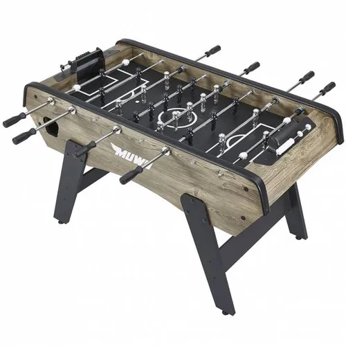 MUWO Tischkicker Champion 153x74x96 cm - Tischfußballtisch mit 22 Spielfiguren und 4 Bällen, ideal für stundenlangen Spielspaß. Mit drehbaren Spielern und stabiler Konstruktion für ein flexibles Spielerlebnis.