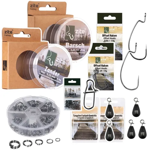 Jika Rig Bundle mit Angelhaken und Tungsten Gewichten - Vielseitiges Jika Rig Bundle für Angler, inklusive hochwertiger Tungsten Gewichte und Angelhaken – ideal für den gezielten Einsatz beim Barsch- und Zanderangeln.