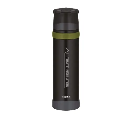 THERMOS MOUNTAIN BEVERAGE BOTTLE 0,9l - Schwarz - Thermobehälter mit 24h Isolierung für heiße und kalte Getränke, leicht und robust, ideal für Outdoor-Aktivitäten.