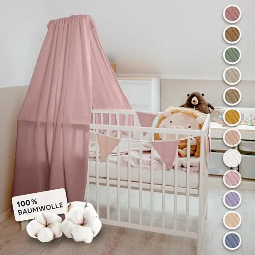 lilimaus Betthimmel Babybett in 12 Farben [inkl. Himmelstange]