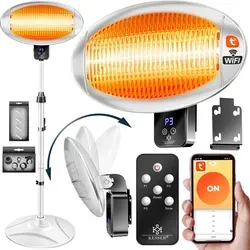 KESSER Infrarot Heizstrahler mit WLAN & Fernbedienung