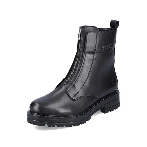 Remonte Damen Stiefeletten D2280 - Wanderschuhe: Trendiger Kurzstiefel aus echtem Leder mit Komfortweite, Lammwollfutter für Wärme und auswechselbarer Einlegesohle für individuellen Komfort.
