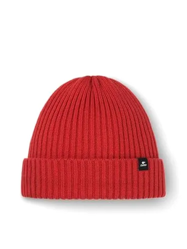 Eisbär Ripp Mütze 2.0. crimson sky (457) - Mützen für den Laufsport, dünn gestricktes Rippdesign mit Außenumschlag für Komfort und Stil, ideal für sportliche Aktivitäten und kühle Tage.