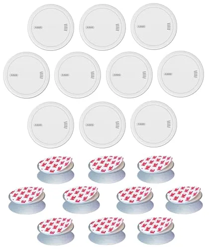 ABUS Rauchmelder Prefira 10 – Set mit 10 Rauchwarnmeldern von ABUS