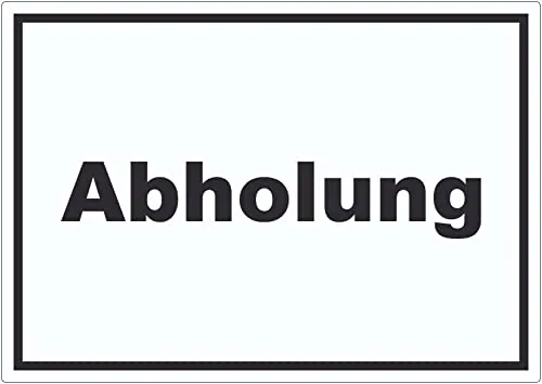 Abholung Aufkleber mit Text Post waagerecht A4 (210x297mm)