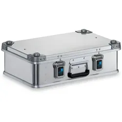 ZARGES Alu-Kiste K470 550x350x150mm - Aluminiumbox mit hoher Stabilität und Ergonomie. Ideal für sichere Aufbewahrung und Transport, belastbar bis 50 kg und mit langlebigen Comfort-Verschlüssen für über 20.000 Betätigungszyklen.