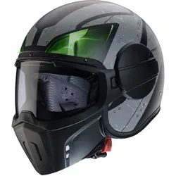 Produktbild Caberg Ghost X Vyrus Jethelm, schwarz-grau-grün, Größe XL
