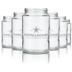 San Pellegrino Glas 0,5l Einmachglas Ohne Deckel Schraubglas Wasserglas Sodaglas - Transparent