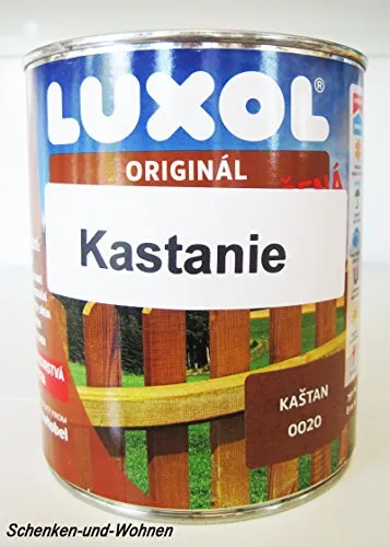 Luxol Original NEU Holzschutzlasur innen und außen 0,75 Liter Farbton kastanie
