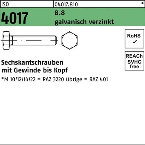 500er PACK(Stk) BUFAB 004017081000050020 Sechskantschraube ISO 4017 VG M 5 x 20