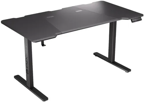 Atlas L Electric Gaming-Tisch schwarz - Funktionsjacken: Elektrisch höhenverstellbarer Gaming-Tisch aus Holz mit Kohlefaserfurnier, ideal für ergonomisches Spielen und Arbeiten.