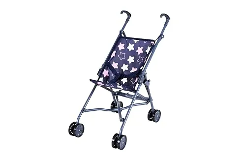 Knorrtoys 12643 - Puppenbuggy SIM - Star Blue pink