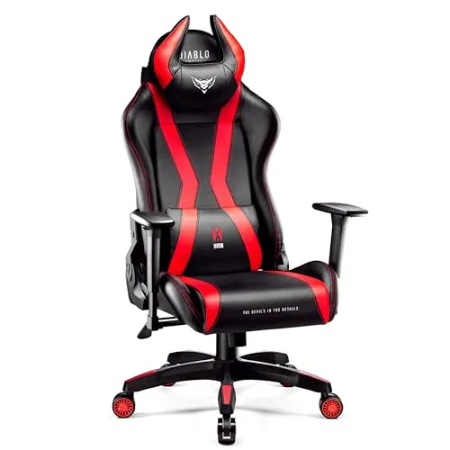 Diablo Gaming Stuhl X-Horn 2.0 - Ergonomischer Gamer Chair mit 3D Armlehnen - Gaming-Stühle: Der X-Horn 2.0 bietet ergonomischen Komfort mit verstellbaren Kissen und 3D Armlehnen, ideal für stundenlange Gaming Sessions und Büroarbeit.