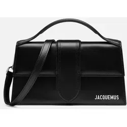 JACQUEMUS Henkeltasche – Ikonisches Design - Elegante Henkeltasche aus schwarzem Lackleder mit silberfarbenen Details. Vielseitig tragbar als Handtasche oder Schultertasche, ideal für stilvolle Alltagslooks und besondere Anlässe.