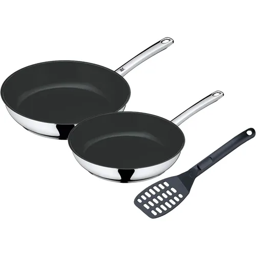 WMF Devil Pfannenset 3-teilig - Pfannen aus Cromargan Edelstahl mit keramischer Antihaftbeschichtung, ideal für fettfreies Braten und hitzebeständig bis 400°C – perfekt für gesunde Küche!