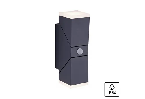 Neuhaus Leuchten LED-Wand- und Deckenleuchte 3000K anthrazit - Lampen mit Dämmerungssensor, spritzwassergeschützt und verstellbarem Lichtaustritt für optimale Beleuchtung im Außenbereich.