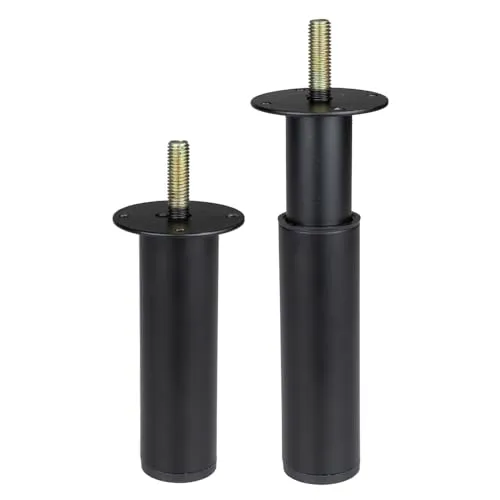 Höhenverstellbarer Möbelfuß Schwarz 120–180 mm mit M10 Gewinde - Robuster Möbelfuß aus Metall in Schwarz, höhenverstellbar von 120 bis 180 mm, ideal für Sofas, Tische und Schränke. Einfache Montage durch M10-Gewinde – für stabilen Stand und anpassbare Höhe.