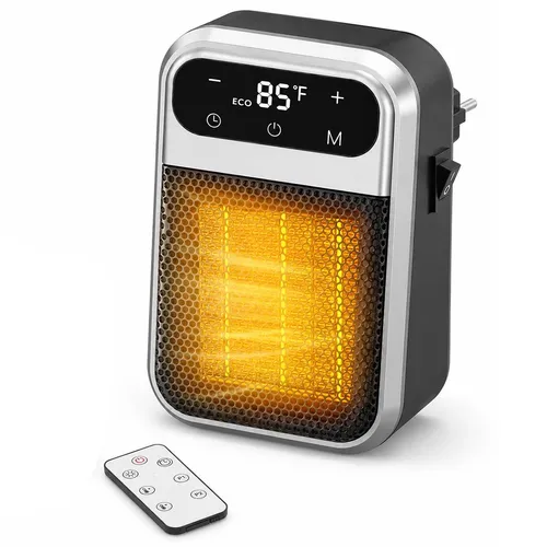Plug-in-Heizlüfter mit Fernbedienung, 800 W