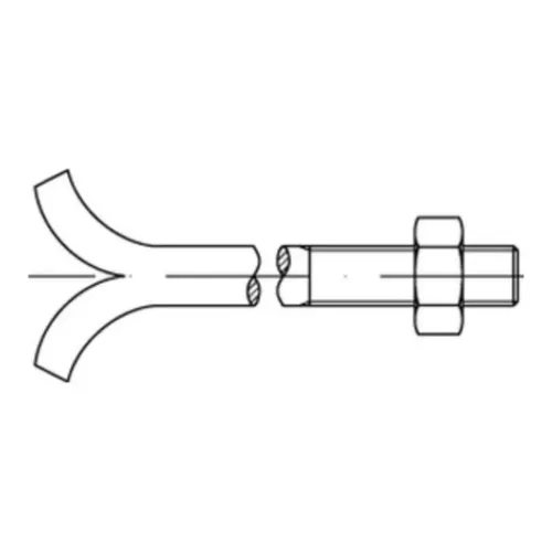 Produktbild DIN 529 Steinschraube M12x120 mit Spaltdolle und Mutter, 25 Stück