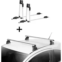 2x VDP Fahrradträger ALU Premium + Dachträger VDP EVO ALU für Ford Connect 2002-2012