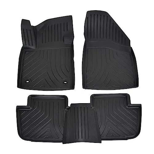 SCOUTT | 3D TPE Gummifußmatten Gummimatten Passend Für 4 EV ab 2022, Schwarz, Anti-Rutsch, Abwaschbar, Allwetter, Hohes Rand, 5-TLG