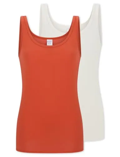 Schiesser Damen 2 Pack Trägertop Unterhemd - Modal Essentials - Bequeme Damen Trägertops im praktischen 2er-Pack, aus hochwertigem Modal für angenehmen Tragekomfort. Ideal für den Alltag oder als Unterwäsche.