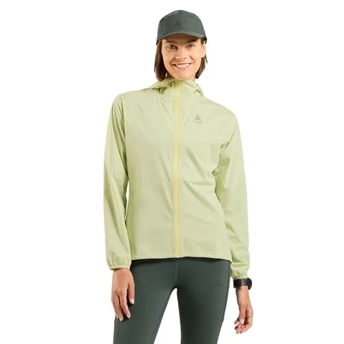 Odlo X-alp Waterproof Jacke in Shadow Lime (40440) S - Funktionsjacke für Damen, wasserdicht mit 10.000 mm Wassersäule, ideal für Laufen und Outdoor-Aktivitäten, aus recycelten Materialien für eine umweltfreundliche Wahl.
