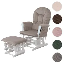 Relaxsessel HWC-C76 mit Hocker - Schwingstuhl in hellgrau aus hochwertigem Cord - Sessel mit gepolstertem Fußhocker und Schaukelfunktion, gefertigt aus strapazierfähigem Cord-Stoff (320g/m²) für höchsten Komfort und Langlebigkeit. Ideal zum Entspannen nach einem langen Tag.