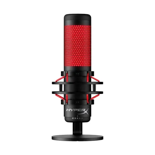 Produktbild HyperX QuadCast – Standalone USB Mikrofon mit umfangreichen Funktionen für Streamer Gamer, Schwarz