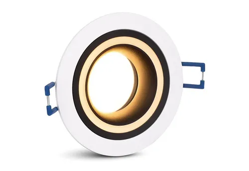 SSC-LUXon LED Einbaustrahler Matapo Design Einbaustrahler schwarz weiss mit LED Modul 4W warmweiss, Warmweiß