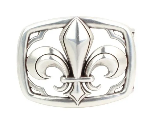 BELTINGER Gürtelschnalle Royal Lily 4,0 cm in silber von BELTINGER