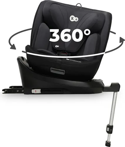 Kinderkraft I-360 Kindersitz 0-36 kg - 360° drehbar und i-Size konform - Kindersitz für 0-12 Jahre (40-150 cm) mit 360° Drehmechanismus für einfaches Ein- und Aussteigen. Sicherheitssysteme und verstellbare Kopfstütze sorgen für höchsten Komfort und Sicherheit.
