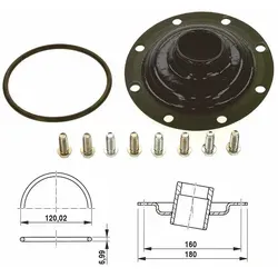 Buderus Handlochdeckel DN 120 mit Muffe 7747009545